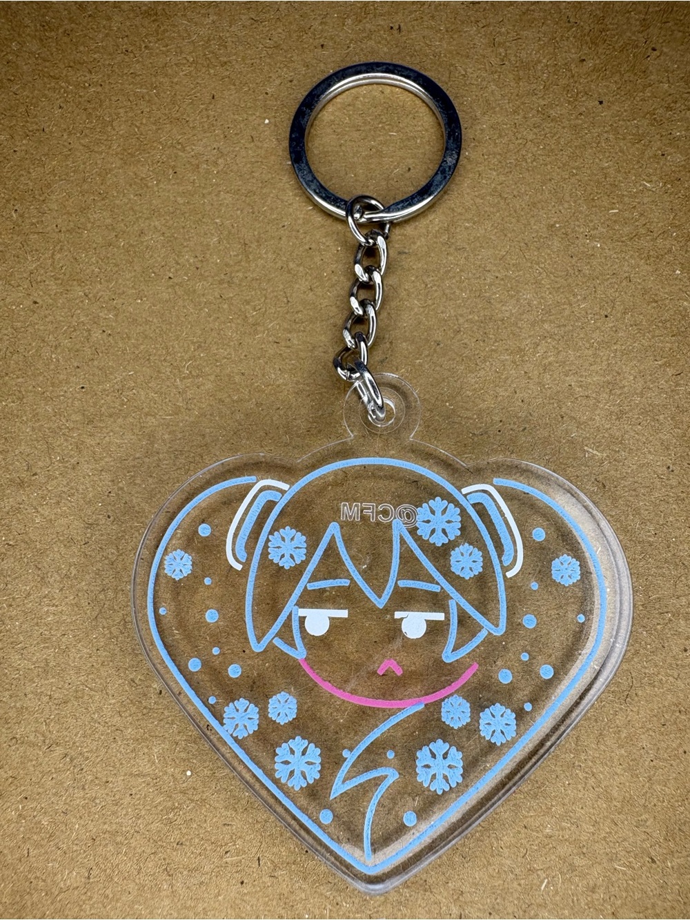 Hatsune Miku Snow Miku Heart Keychain